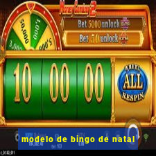 modelo de bingo de natal